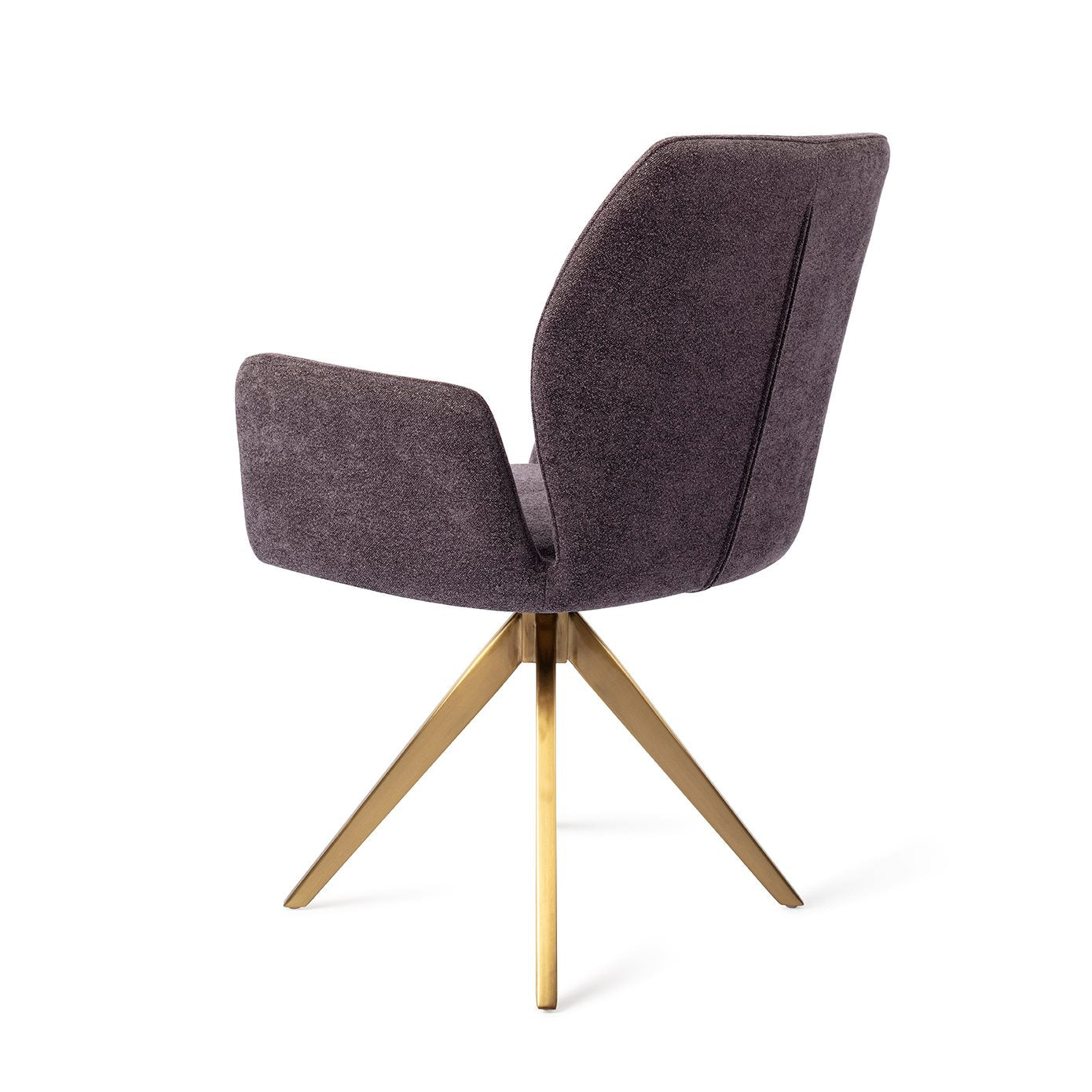 Misaki Dining Chair Almost Black Turn Gold