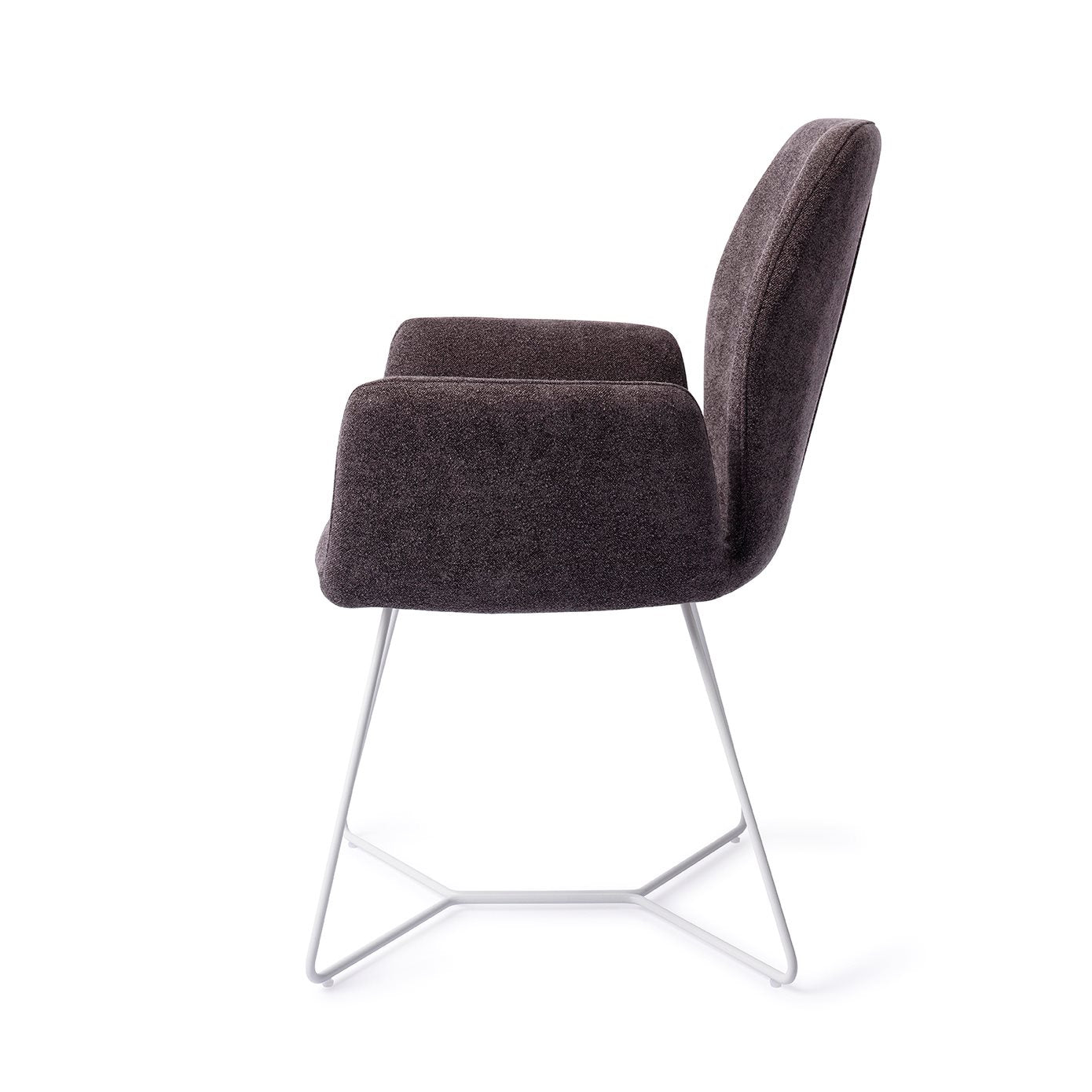 Misaki Dining Chair Almost Black Beehive White
