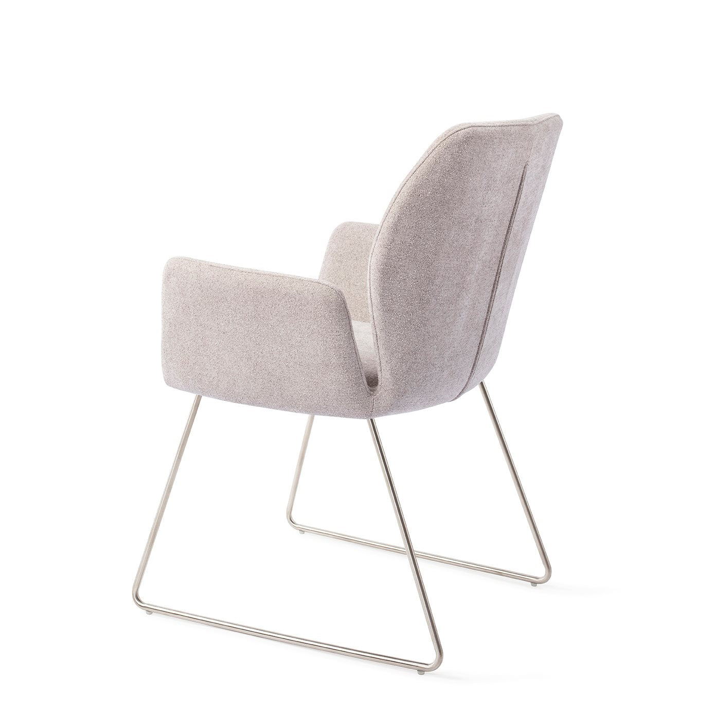 Misaki Dining Chair Pretty Plaster Slide Steel