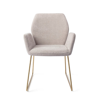 Misaki Dining Chair Pretty Plaster Slide Gold