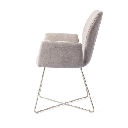 Misaki Dining Chair Pretty Plaster Cross Steel