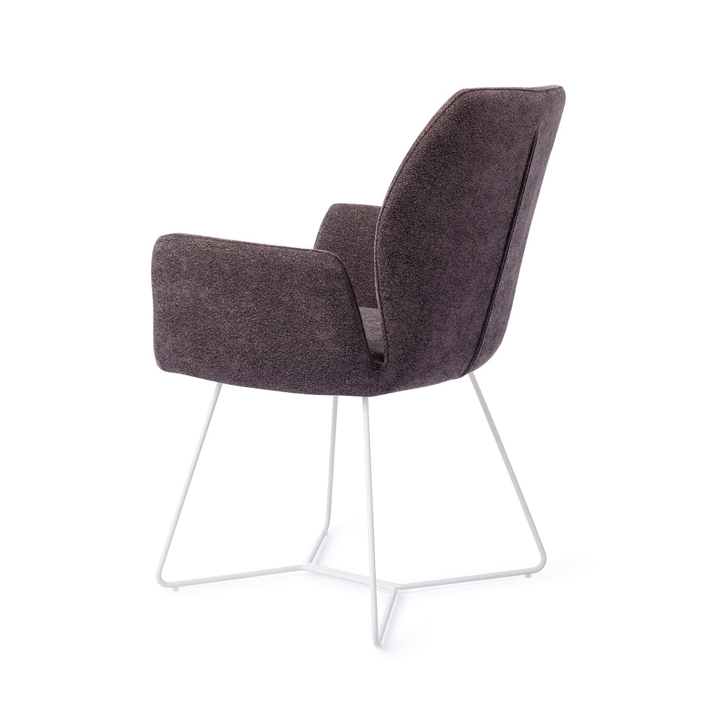 Misaki Dining Chair Almost Black Beehive White