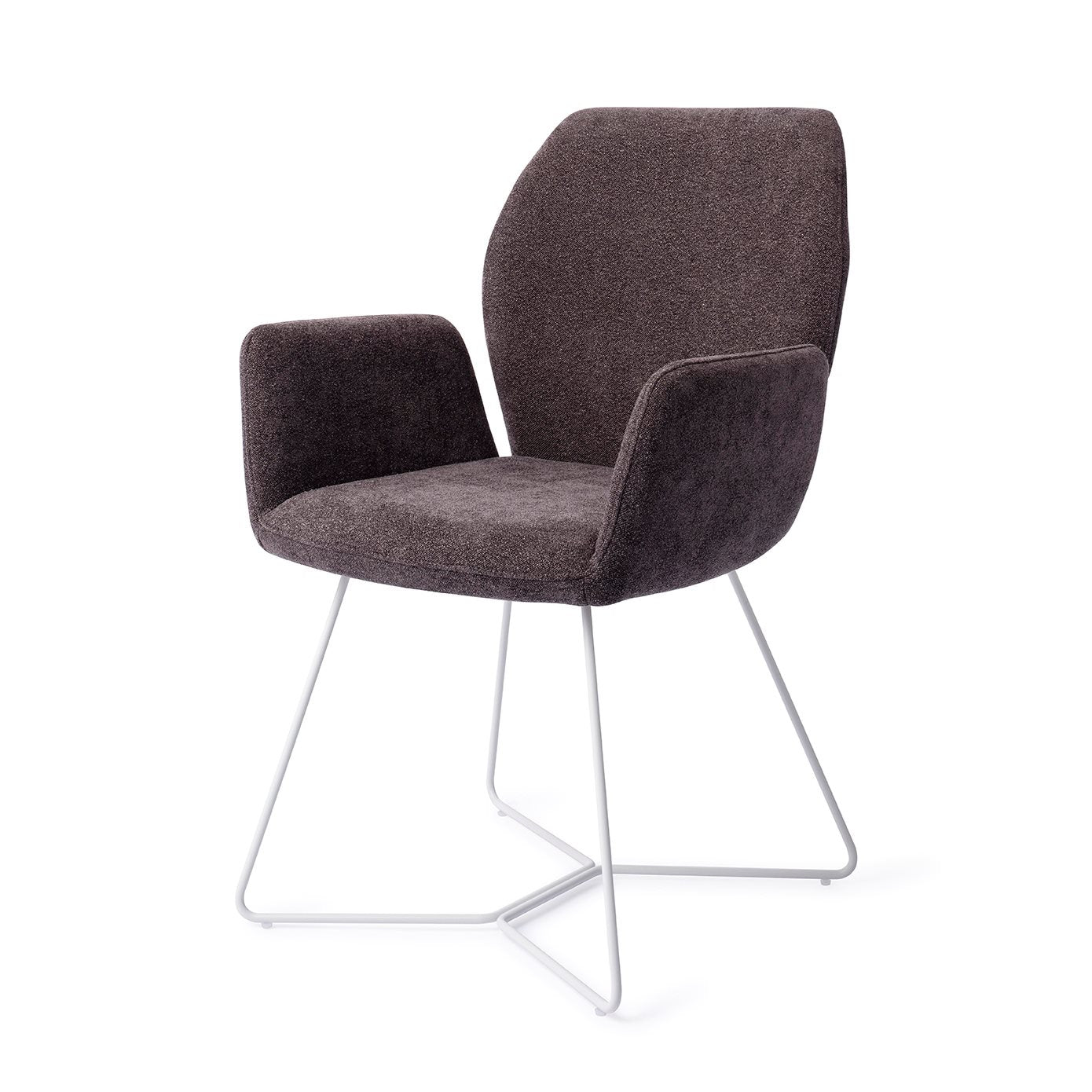 Misaki Dining Chair Almost Black Beehive White