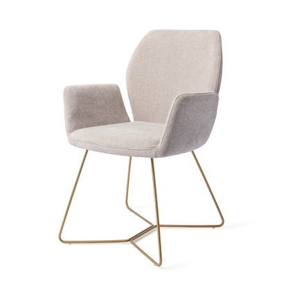 Misaki Dining Chair Pretty Plaster Beehive Gold