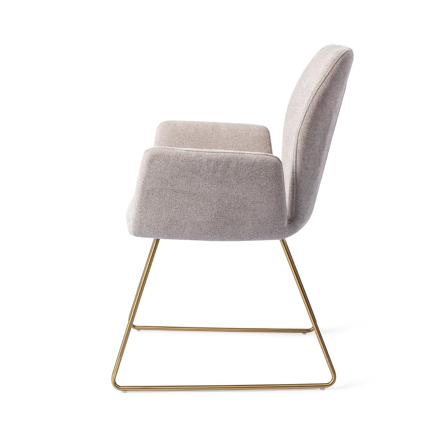 Misaki Dining Chair Pretty Plaster Slide Gold