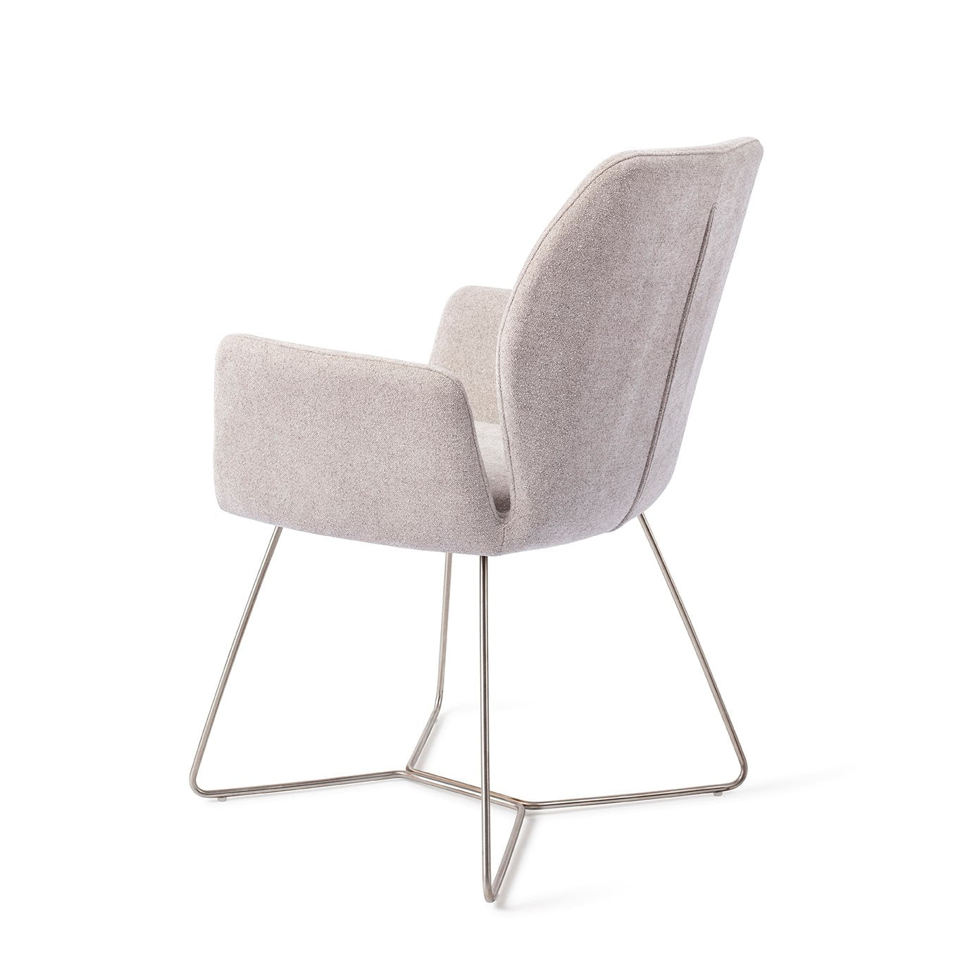 Misaki Dining Chair Pretty Plaster Beehive Steel