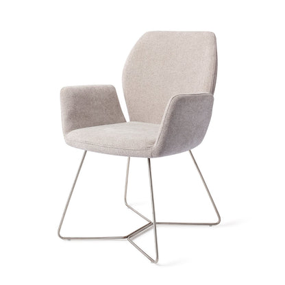 Misaki Dining Chair Pretty Plaster Beehive Steel