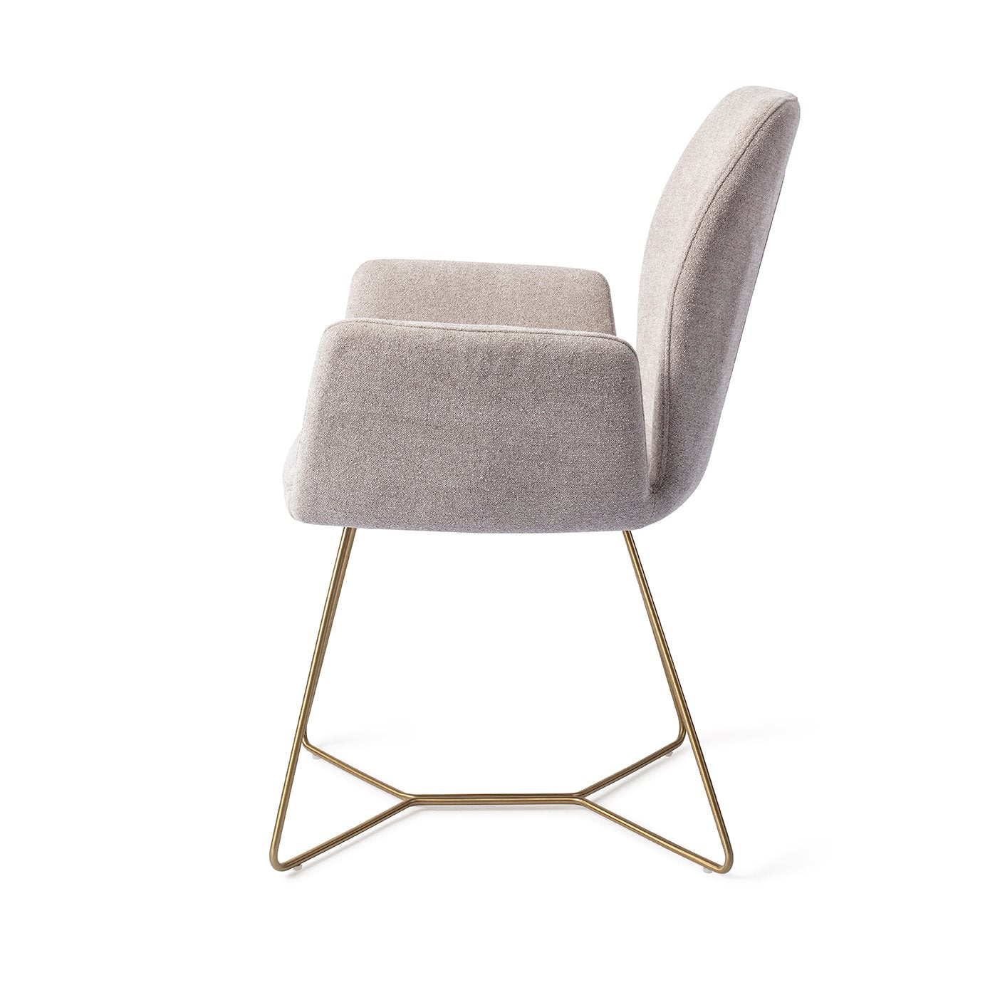 Misaki Dining Chair Pretty Plaster Beehive Gold