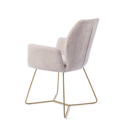 Misaki Dining Chair Pretty Plaster Beehive Gold