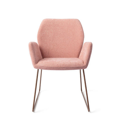 Misaki Dining Chair Anemone Slide Rose