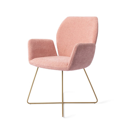 Misaki Dining Chair Anemone Cross Gold