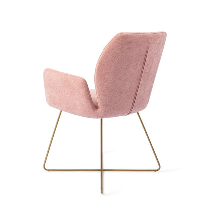 Misaki Dining Chair Anemone Cross Gold