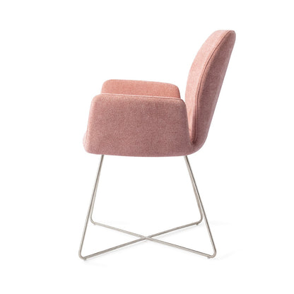 Misaki Dining Chair Anemone Cross Steel