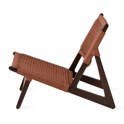 Kuwana Outdoor Accent Chair Cinnamon Weave  Espresso