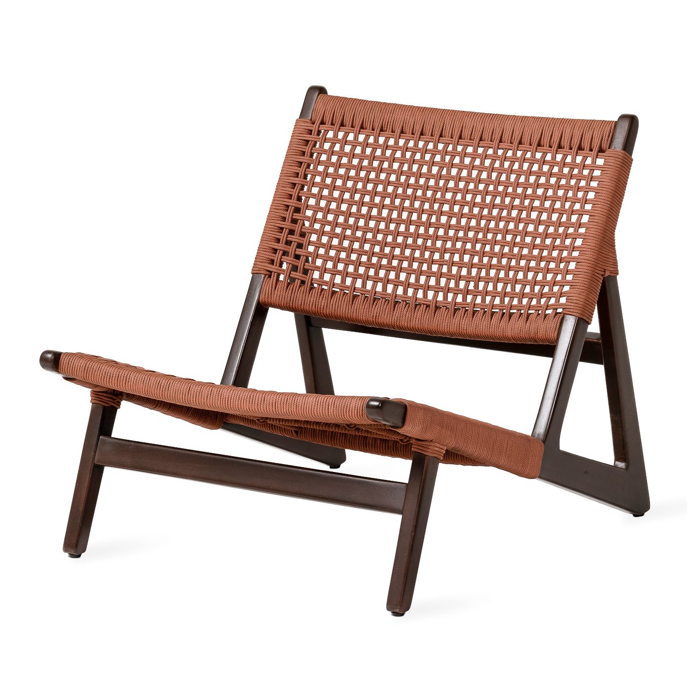 Kuwana Outdoor Accent Chair Cinnamon Weave  Espresso