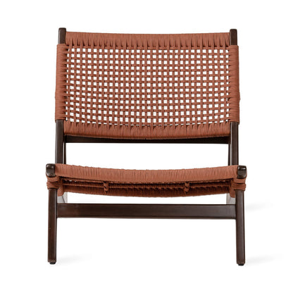 Kuwana Outdoor Accent Chair Cinnamon Weave  Espresso