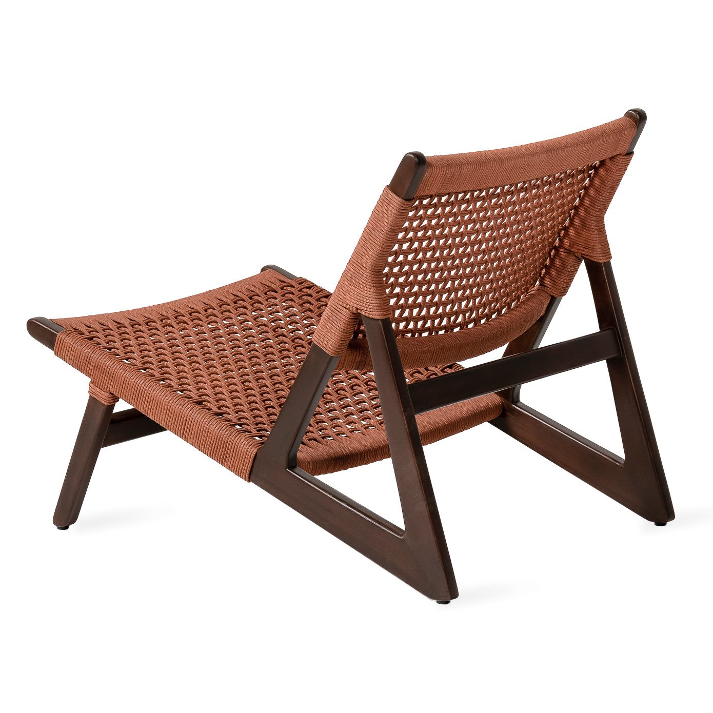 Kuwana Outdoor Accent Chair Cinnamon Weave  Espresso