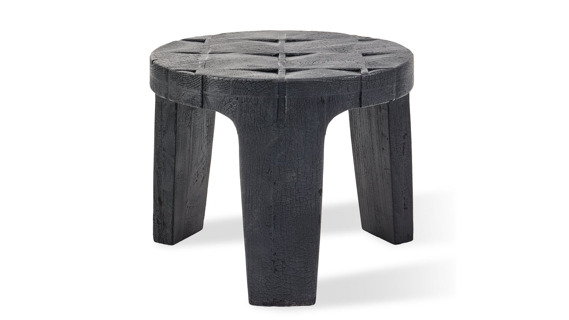 Kartano Side Table Burnt Black 56x45cm