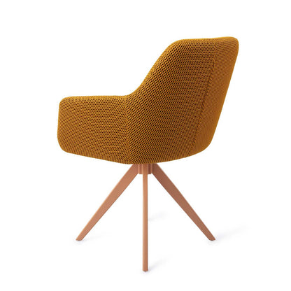 Hiroo Dining Chair Groovy Garam Turn Peach