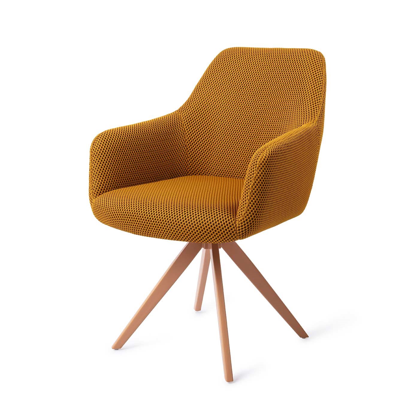 Hiroo Dining Chair Groovy Garam Turn Peach