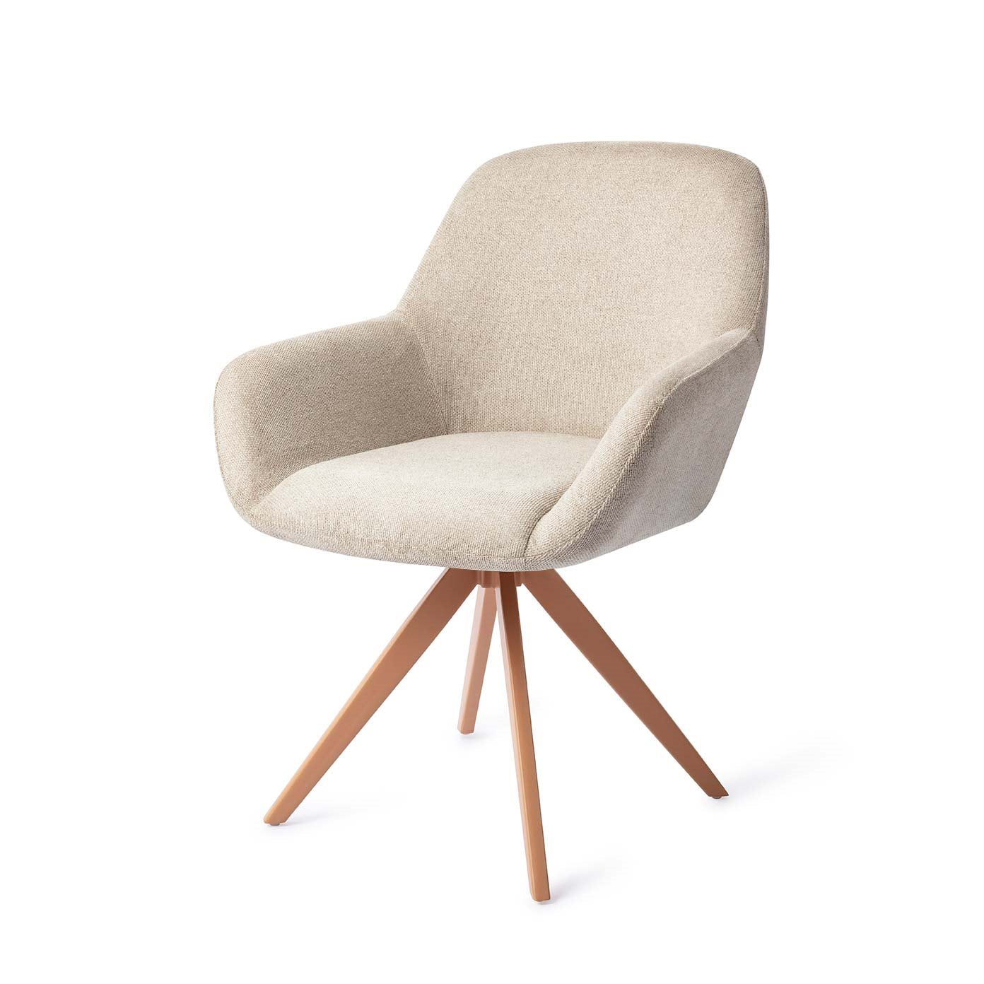 Kushi Dining Chair Ivory Ivy Turn Peach