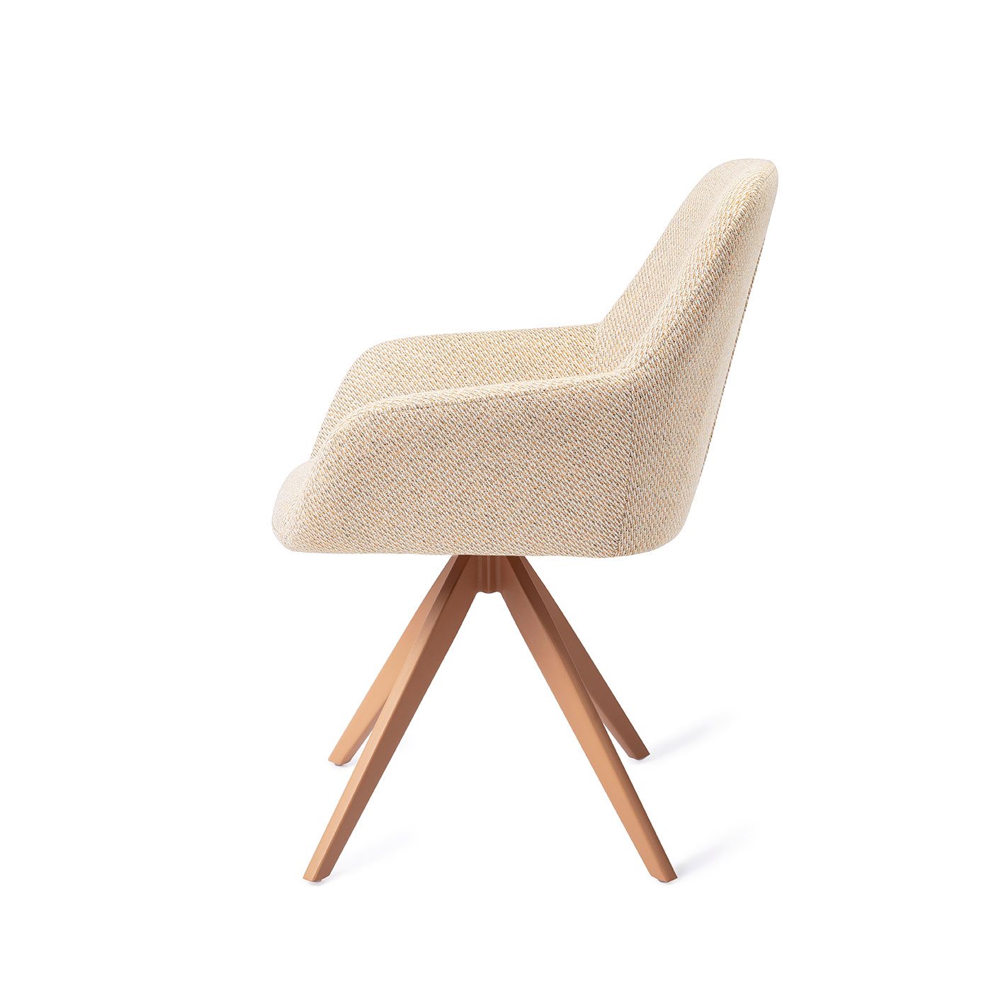 Kushi Dining Chair Trouty Tinge Turn Peach