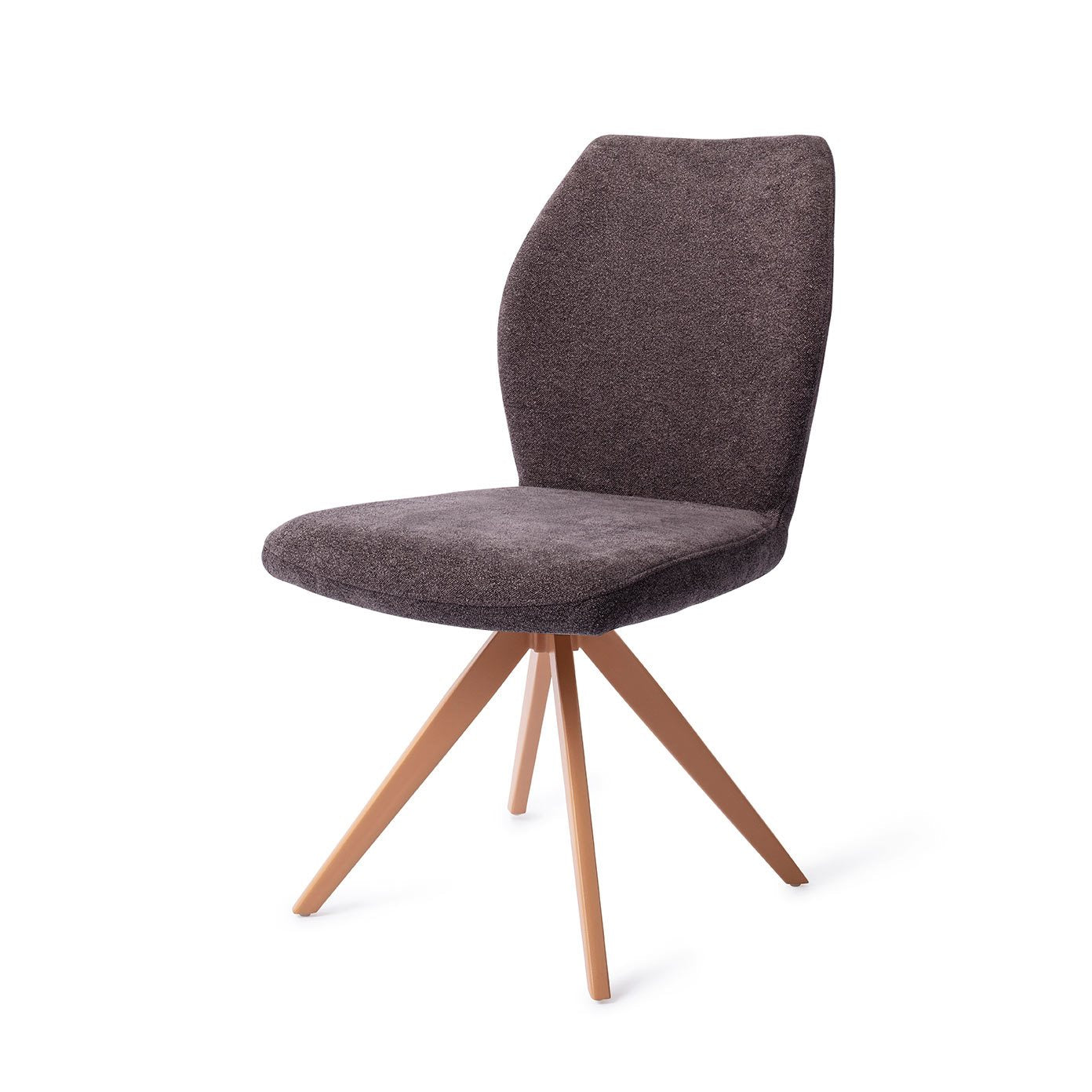 Ikata Dining Chair Almost Black Turn Peach