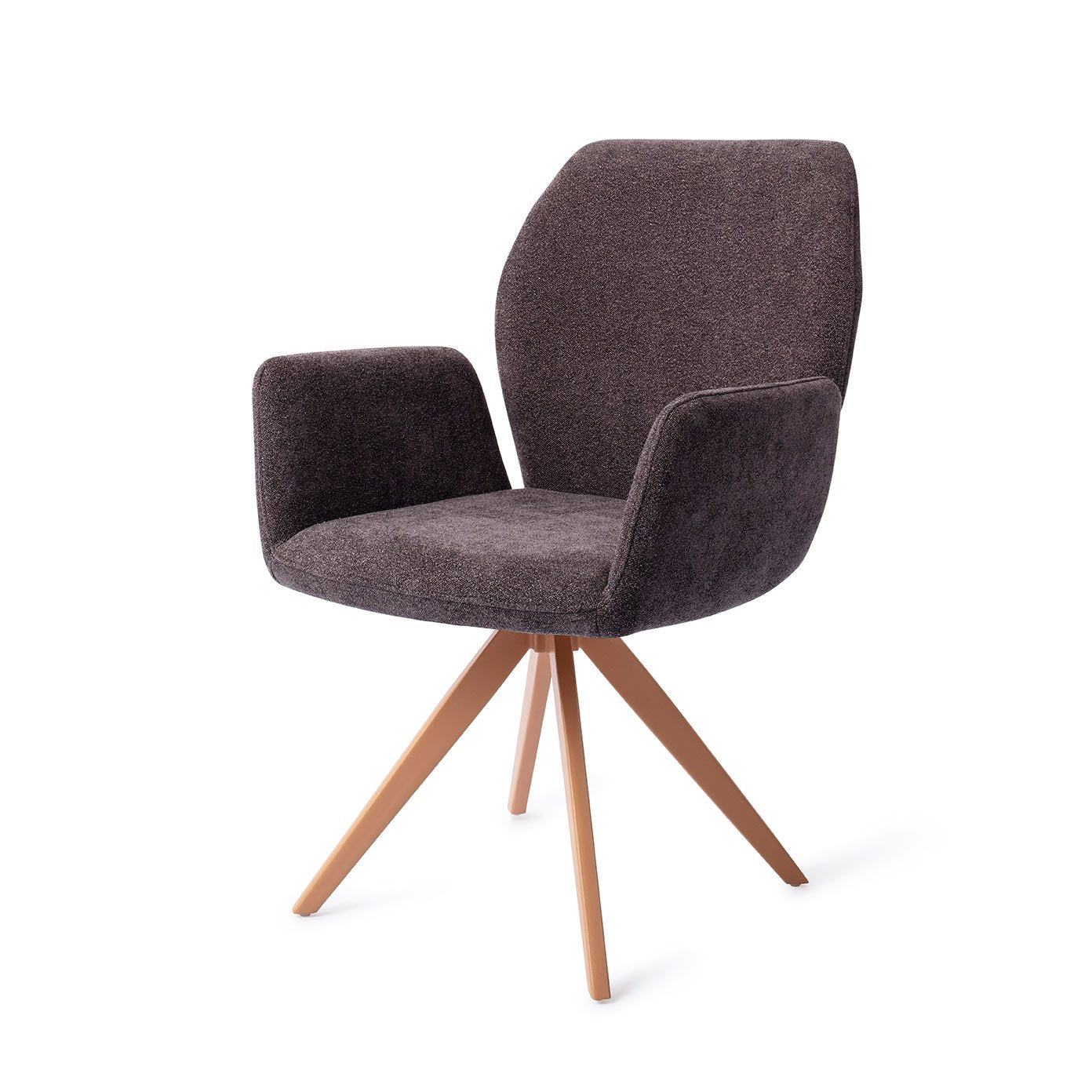 Misaki Dining Chair Almost Black Turn Peach