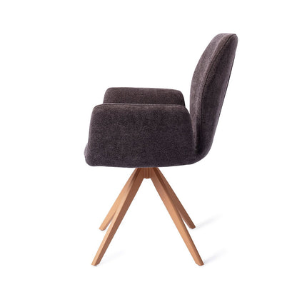 Misaki Dining Chair Almost Black Turn Peach