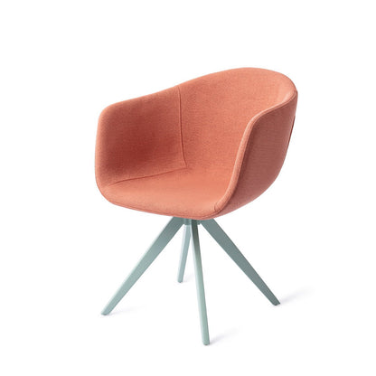 Yuni Dining Chair Coral Crush Turn Mint