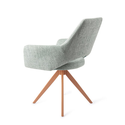 Yanai Dining Chair Soft Sage Turn Peach