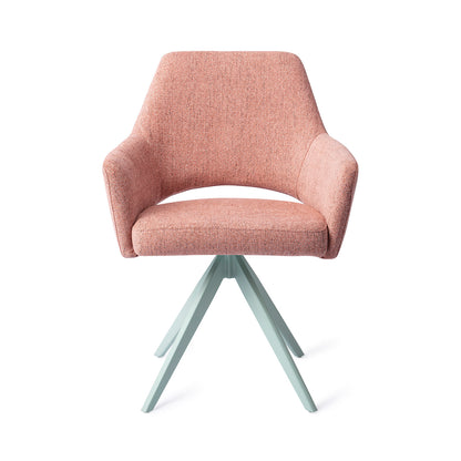 Yanai Dining Chair Pink Punch Turn Mint