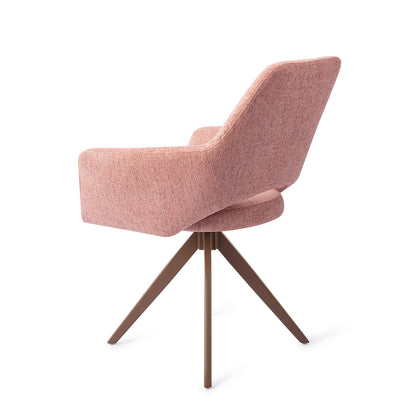 Yanai Dining Chair Pink Punch Turn Brown