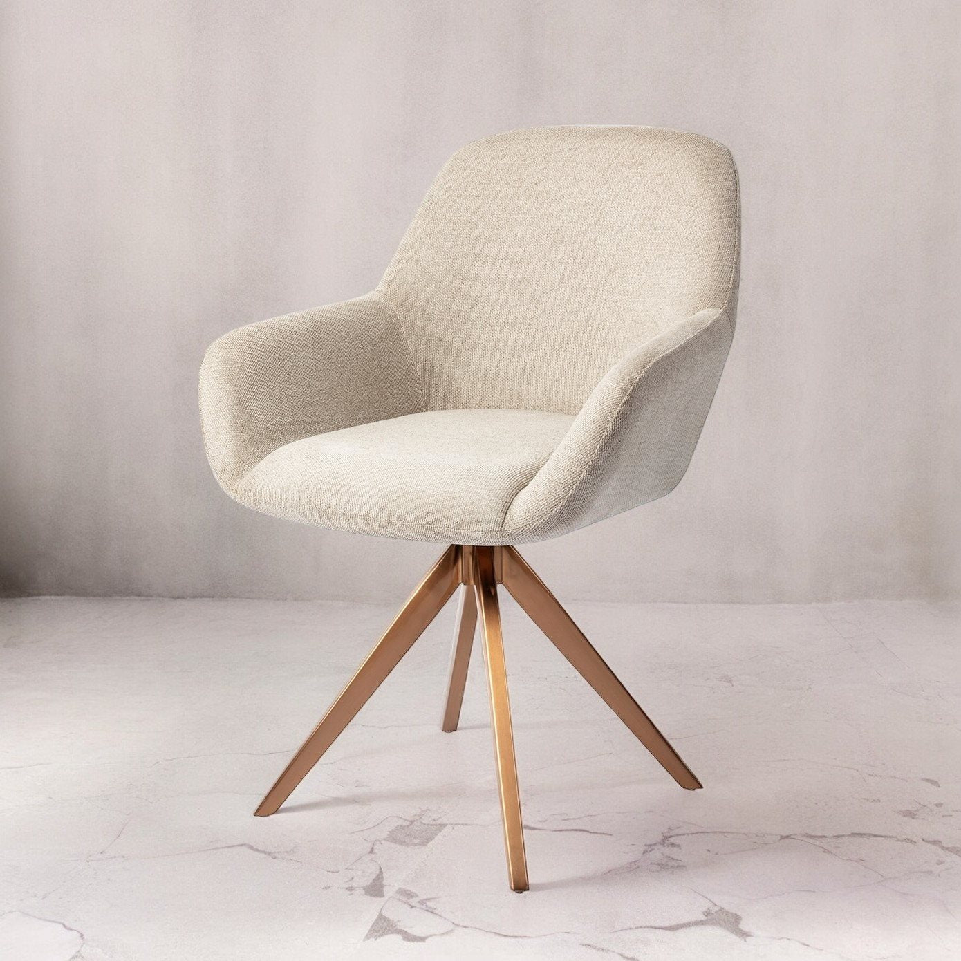 Kushi Dining Chair Ivory Ivy Turn Rose