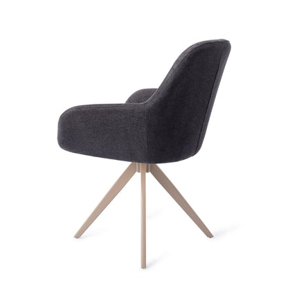 Kushi Dining Chair Black-Out Turn Beige