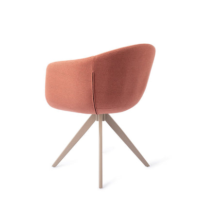 Yuni Dining Chair Coral Crush Turn Beige