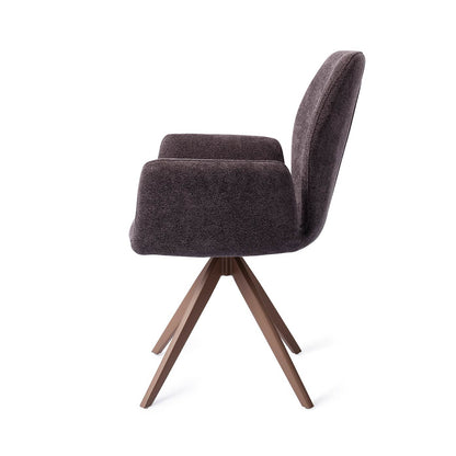 Misaki Dining Chair Almost Black Turn Brown