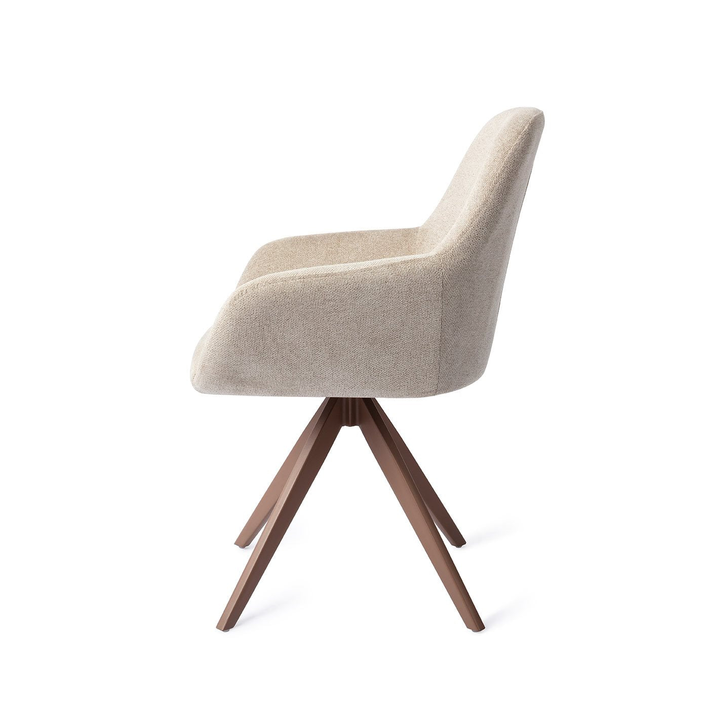 Kushi Dining Chair Ivory Ivy Turn Brown