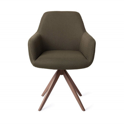 Hiroo Dining Chair Jungle Jewel Turn Brown