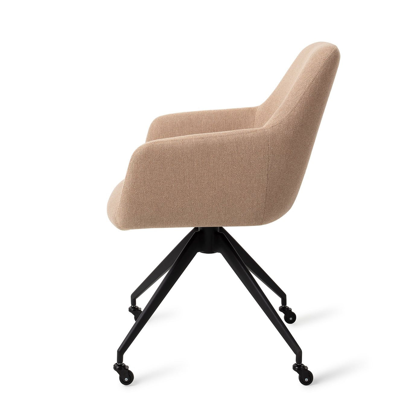 Hiroo Dining Chair Whisper Wheat Glide Black