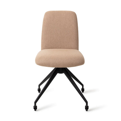 Taiwa Dining Chair Whisper Wheat Glide Black