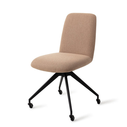 Taiwa Dining Chair Whisper Wheat Glide Black