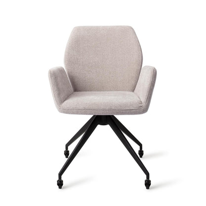 Misaki Dining Chair Pretty Plaster Glide Black