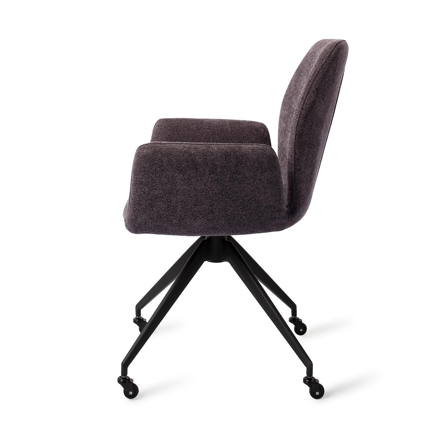 Misaki Dining Chair Almost Black Glide Black