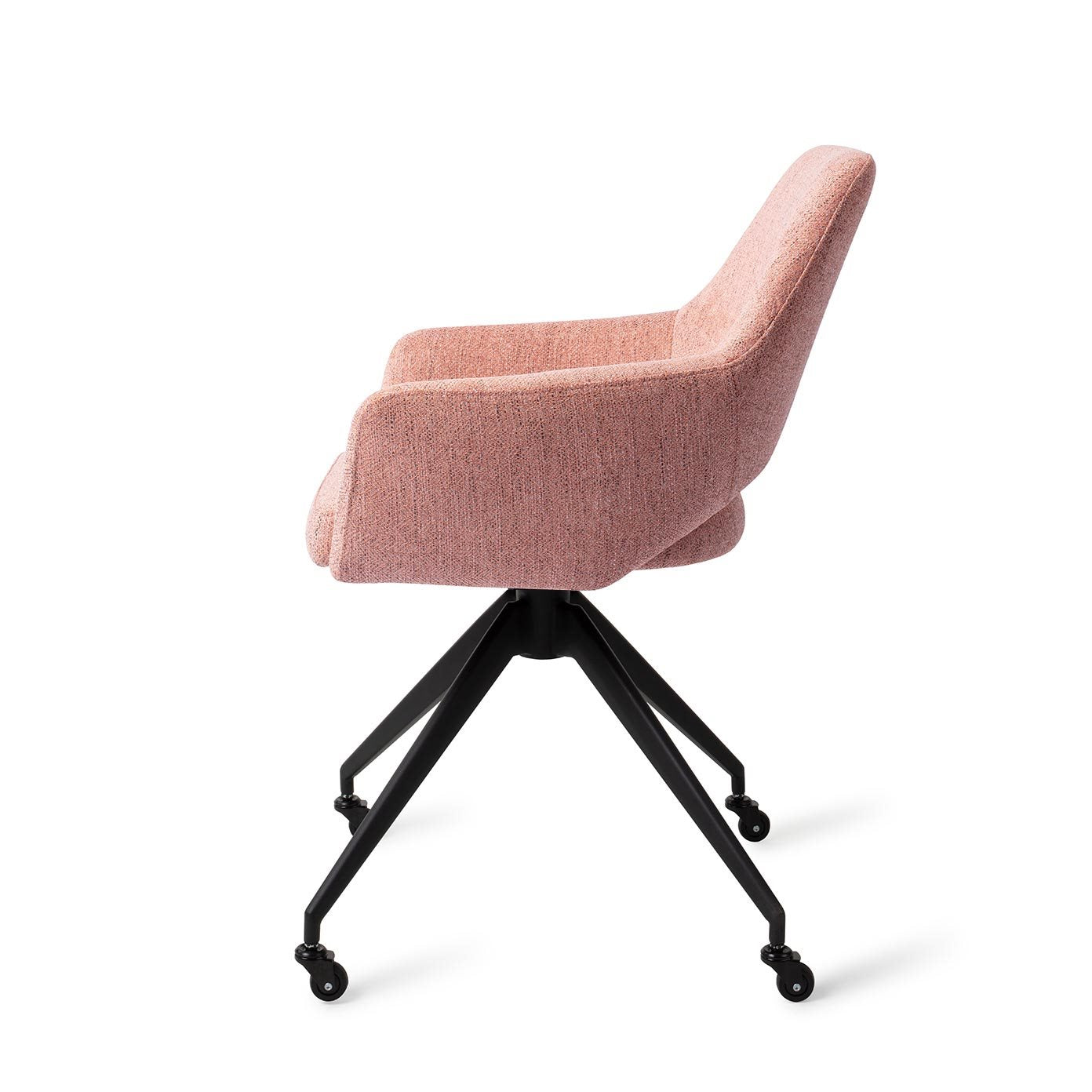 Yanai Dining Chair Pink Punch Glide Black