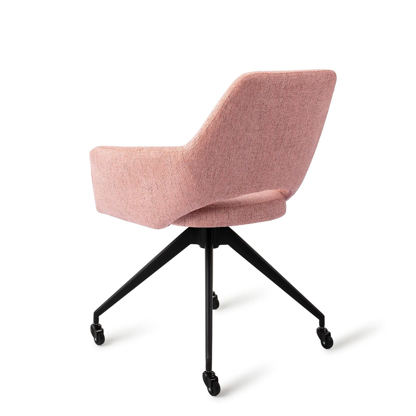 Yanai Dining Chair Pink Punch Glide Black