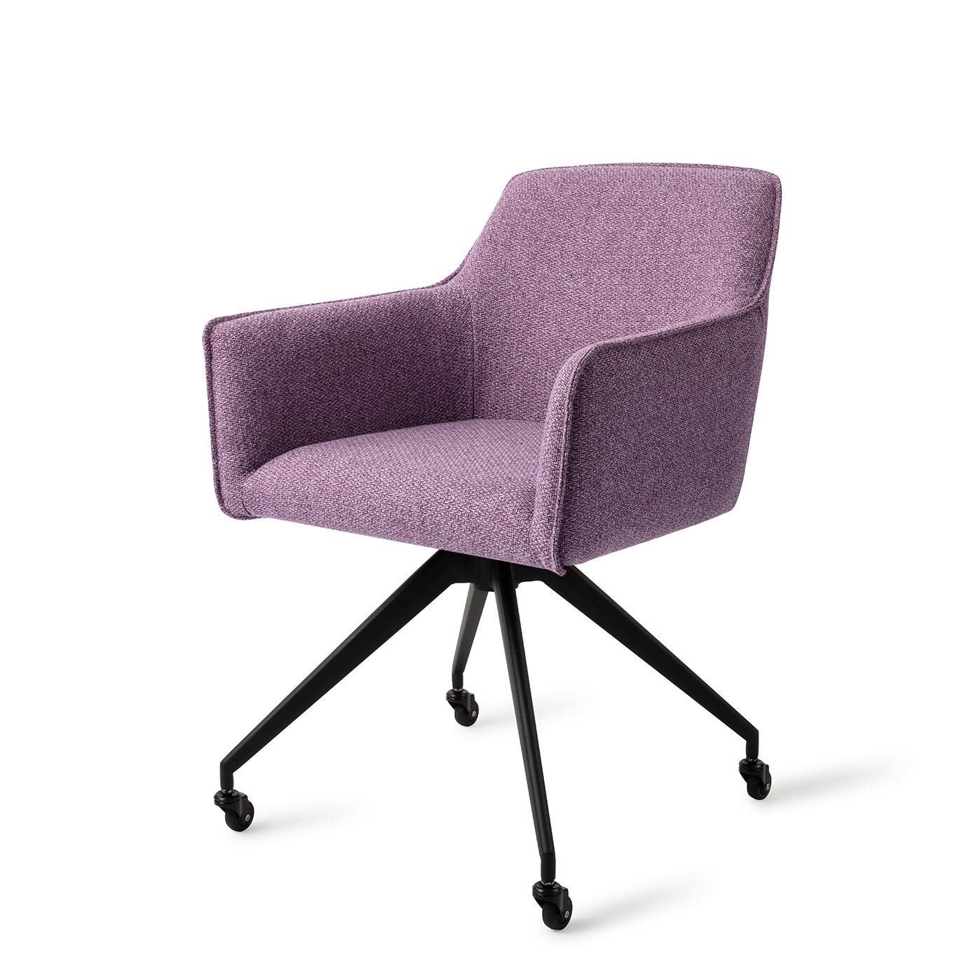 Hofu Dining Chair Violet Daisy Glide Black