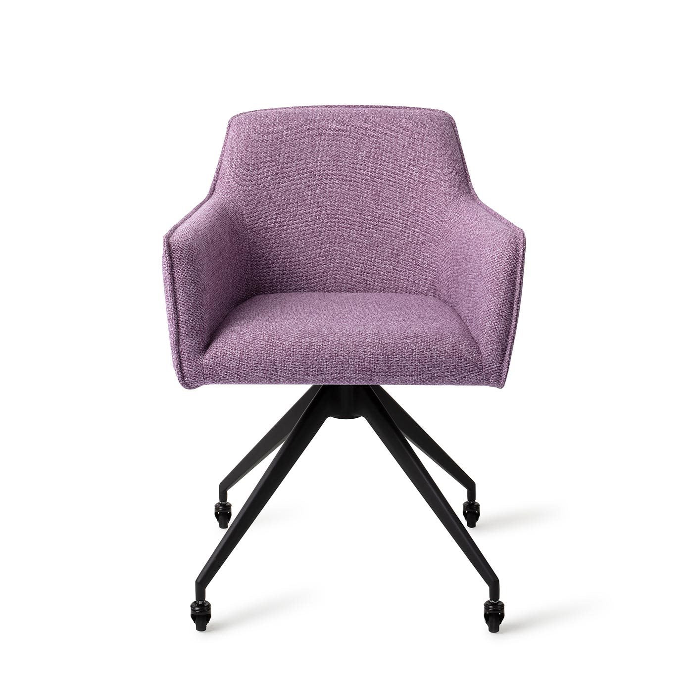 Hofu Dining Chair Violet Daisy Glide Black