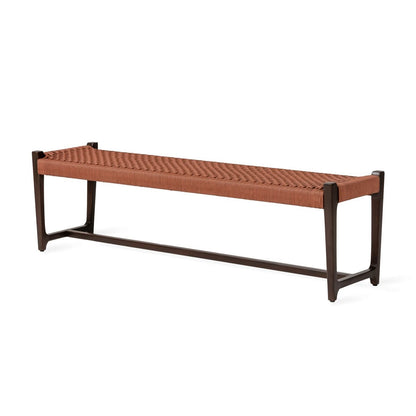 Kuwana Outdoor Bench Cinnamon Weave 160cm  Espresso