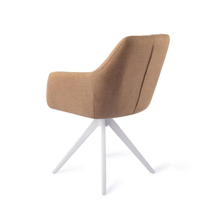 Noto Dining Chair Toasted Toffee Turn White